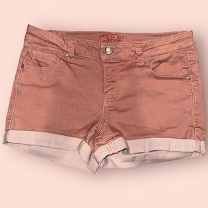 2 for $10! Wax jean pink coral cuffed shorts